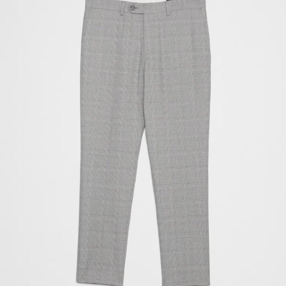 Banana Republic Men's Tailored-Fit Slim Fit Glen Plaid Suit Trouser, 30x30, EUC